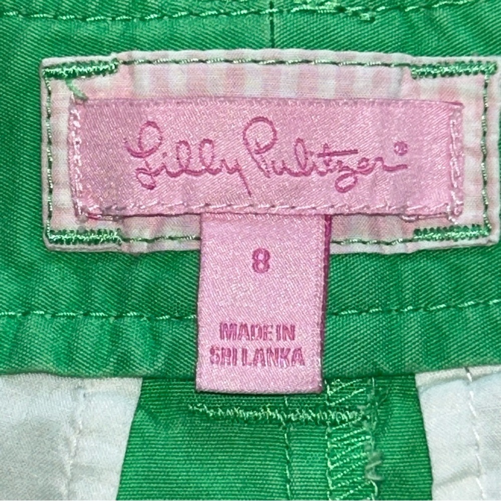 Lilly Pulitzer Bright Green Women's Bermuda Shorts Size 8 - Picture 4 of 11